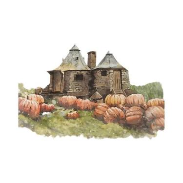 Imagem de Pôster De Lona Para Quarto Infantil, Castelo De Hogwarts, Casa De Abób