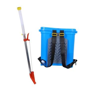 Imagem de Dualoai Transporte Traseiro com Espalhador de Fertilizantes Granulares 25 L Luz de Capacidade para Uso Agrícola, Alça de aço Inoxidável Holote de Trabalho Eco