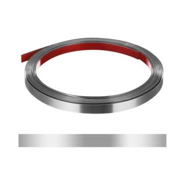 Imagem de Fitas Decorativas De Aço Inoxidável Titânio Prata Para Bordas De Pared