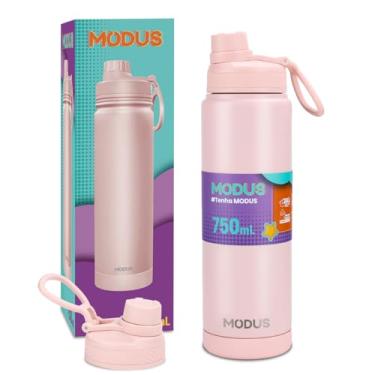 Imagem de Garrafa Térmica 750mL - Duplamente Isolada, Aço Inox 304, Base Emborrachada Anti Derrapante, Anti Vazamento, BPA Free, Adesivos (Rosa)