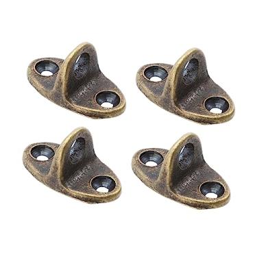 Imagem de 4 peças de base de gancho à prova de montado na parede escorredor de roupas rack de secagem de roupas gancho de teto dobrável almofada de olho placa de olho ganchos U ganchos