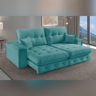 Imagem de Sofá Retrátil Reclinável 250cm Istambul Yescasa Pistache