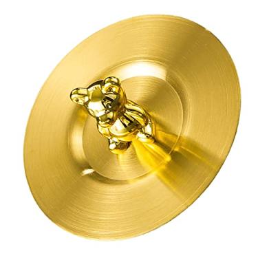 Imagem de Alomejor Tampas de Copo, Tampa de Copo de Urso, Tampa à Prova de Poeira de Aço Inoxidável Com Design de Animal Fofo para Canecas e Copos de Vidro - Acabamento Brilhante e Bordas (Dourado)