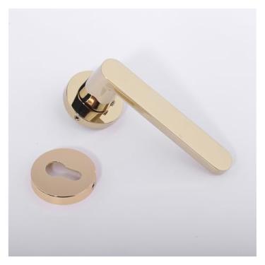 Imagem de Maçaneta silenciosa para interior fechadura universal para quarto de madeira fechadura dividida para porta de casa (PVD ouro)