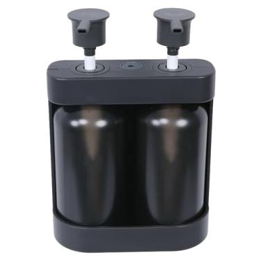 Imagem de Fafeicy Distribuidor de Sabonete Líquido, Dispensador de Sabonete Manual para Montagem na Parede Com 2 Garrafas Recarregáveis ​​de 380 Ml de Câmara para Pia de Cozinha, Banheiro de (Cinza Escuro)