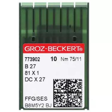 Imagem de Agulha para Maquina de Costura B27 Overlok Groz Beckert 75/11 com 10 U