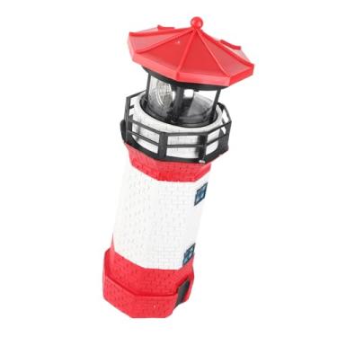 Imagem de Domary Lâmpada Led de Energia Solar Rotativa para Paisagem, Decoração de Jardim, Luz Branca Com Ampla Faixa Iluminação, Adequada para Uso Ao Ar Livre (Vermelho e Branco)