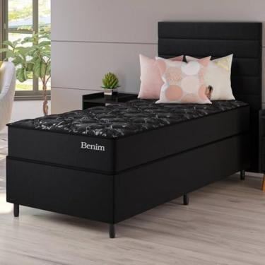 Imagem de Cama Box Solteiro Benim com Molas Ensacadas 88cmx188cmx63cm Preto