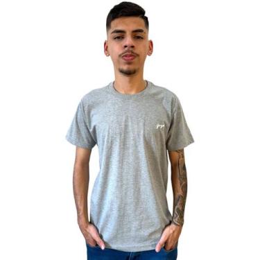 Imagem de Camiseta Masculina Básica Oversized Gangster Coleção Verão, Cinza, G
