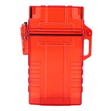 Imagem de Zerodis Estojo de Armazenamento à Prova d'água Porta-crachás de Plástico Pequeno Recipiente Selado Com Tampa Hermética e Corda de Transporte para Acampamento Ao Ar Livre, Caminhadas, Viagens,