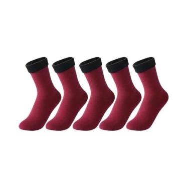 Imagem de Meias De Inverno De Veludo Espesso Para Mulheres E Homens, Meias Térmi