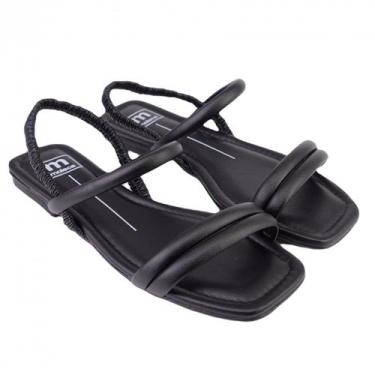 Imagem de Sandália Rasteira Moleca 5462111, Preto, 38