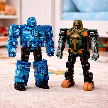 Imagem de Brinquedo Soldado Robô Acessórios Transforma Carro Kit 2pçs