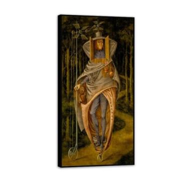 Imagem de Remedios Varo Paintings Vagabond Remedios Varo Pôster de parede Surrealismo Arte em tela para sala de estar escritório decoração de parede presente pronto para pendurar 60 x 30 cm (24 x 12 polegadas