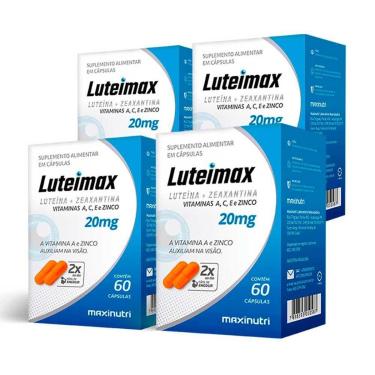 Imagem de Kit 04 Luteimax 20mg 60 Caps Maxinutri-Unissex