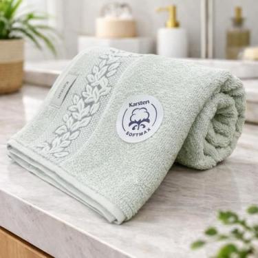 Imagem de Toalha Banho Karsten Provence Algodão Barra Jacquard Grossa, MATCHA 40