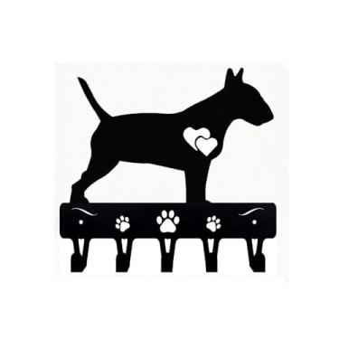 Imagem de KEG801302 Gancho para casaco e chapéu 15 cm, 23 cm de largura, cabide para chaveiro e trela, 5 ganchos para chaveiros, ganchos organizadores montados na parede (pequeno)