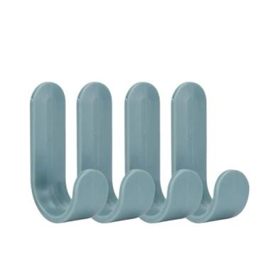 Imagem de Gancho para casaco e chapéu, 4 peças/1 peça de porta-chaves de decoração de casa, gancho de toalha de plástico, cabide de parede autoadesivo, cabide de chapéu, cabide de chave, ganchos organizadores