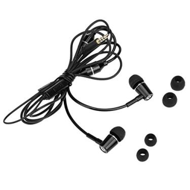 Imagem de Fone de ouvido estéreo FC12 com tubo ar anti-radição 3 5mm Intra-auricular redução ruído Controle linha microfone para Celulares Desktop Notebook Tablet PC