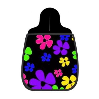 Imagem de Lixeira De Carro Organizador Lixinhocar Flores Vibrantes Fundo Preto