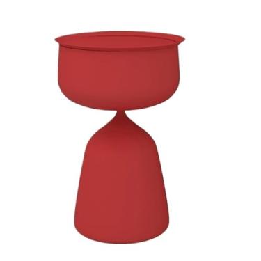 Imagem de Bandeja moderna, mesa de centro, aparador de sofá, mesa pequena para café com leite, chá, cafeteria, vermelho/azul/branco/preto, simples (vermelho)