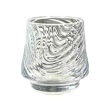 Imagem de x3anggyt5 Copo de vidro com listras espirais, copo de vidro transparente sem chumbo de 170 ml para água, leite, suco e uísque