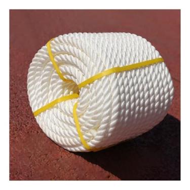 Imagem de Linhas de doca de nylon torcido de três fios resistentes de 18 mm de espessura - Corda de equipamento marítimo durável para iates, pontões, tração ao ar livre, trabalho em árvores (90 m)