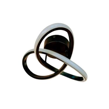 Imagem de Luminária Plafon Moderno Led 20W 3200K Preto Cinderella