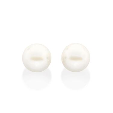 Imagem de Brinco Rommanel Pequeno Folheado A Ouro Com Pérolas