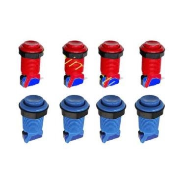 Imagem de Conjunto De 8 Botões De Pressão Para Joystick De Máquina De Jogo Arcad