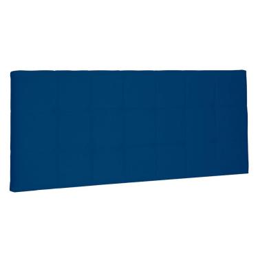 Imagem de Cabeceira Painel Estofada Cama Box Casal King Verona 195cm Suede Azul Marinho - Desk Design
