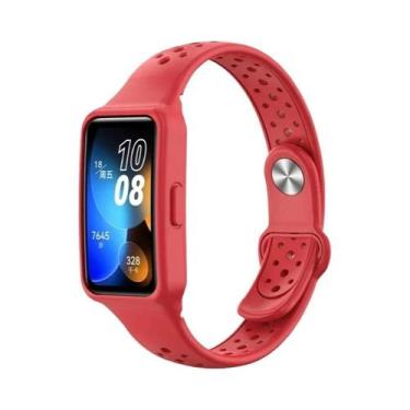 Imagem de Pulseira Esportiva De Silicone Respirável Para Huawei Band 10 9 8 7 6,