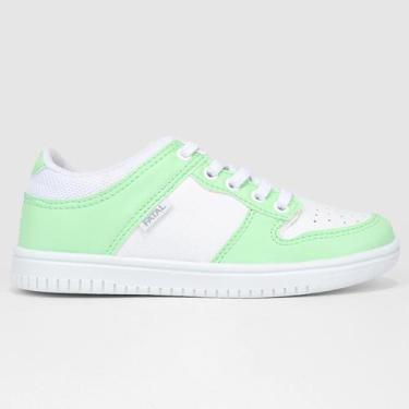 Imagem de Tênis Infantil Fatal Cano Baixo Mario, Verde, Branco, 35