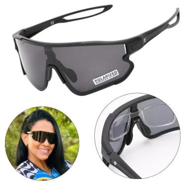 Imagem de Óculos De Sol Polarizado Pace Bike Corrida Beach Tennis Proteção UV 400+ Clip Grau-Unissex
