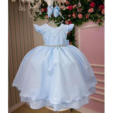 Imagem de Vestido Ysa Kids Francine Azul Bebê - Elegante e Confortável, Spindle,