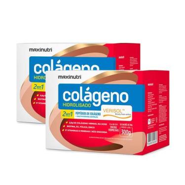Imagem de Kit 02 Colágeno Verisol 30 Sachês Frutas Vermelhas Maxinutri