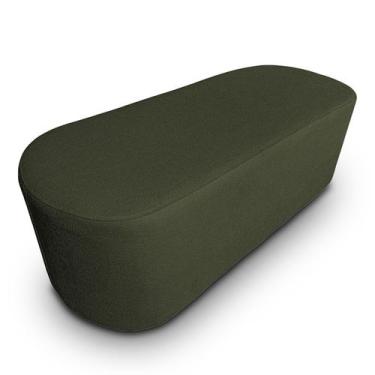 Imagem de Puff Orgânico Oval Curvo Redondo Para Sala Confortável e Reforçado Bou