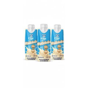 Imagem de Kit 3 mulkshake proteico 12g de proteina baunilha 250ml +mu - MAISMU
