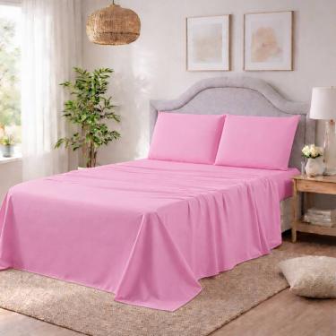 Imagem de Jogo Lençol King 400 Fios Micropercal 4 Peças – Conforto Toque Sedoso