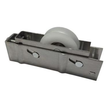 Imagem de Roldana Carrinho Gold Simples Inox 100kg Trilho Meia Cana Macarrão Tar
