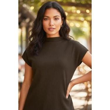 Imagem de Blusa Lunender Alongada Com Gola Alta-Feminino