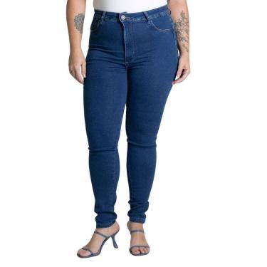 Imagem de Calça Jeans Sawary Cigarrete Plus Size - 279351 - Azul escuro 54-Feminino