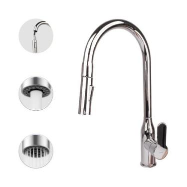 Imagem de Torneira Cozinha Gourmet Monocomando Ducha Extensível Luxo Misturador 