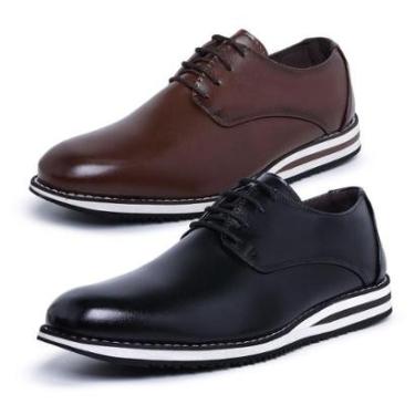 Imagem de Kit 2 Sapato Social Casual Masculino Oxford Super Confortável-Masculino