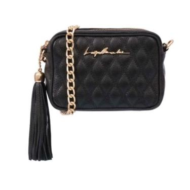 Imagem de Bolsa luiza barcelos pequena clássica corrente 77770594, UN, Preto