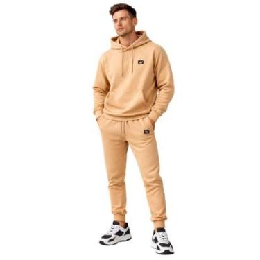 Imagem de Conjunto Blusa + Calça de Moletom Siri Estilo Casual Confortável-Masculino