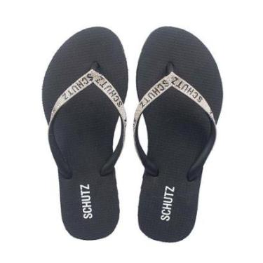 Imagem de Chinelo Schutz Jellys Bico Redondo Tira Metlizada-Feminino