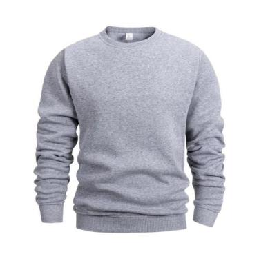 Imagem de Moletom Masculino De Fleece Com Gola Redonda, Quente, Casual, Solto, M