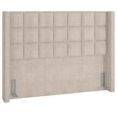 Imagem de Cabeceira Cama Box Casal Queen 160cm P05 Paris Linho Creme