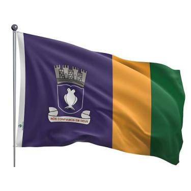 Imagem de Bandeira do Município de Lauro de Freitas Uma Face Estampada Tamanho 7